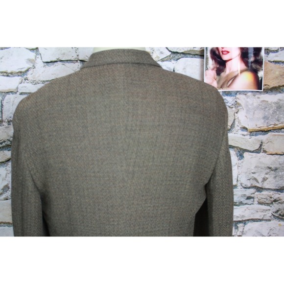 Donna Karan New York Mens Double Breasted Blazer Brown Textured Made in Italy - Picture 7 of 11
